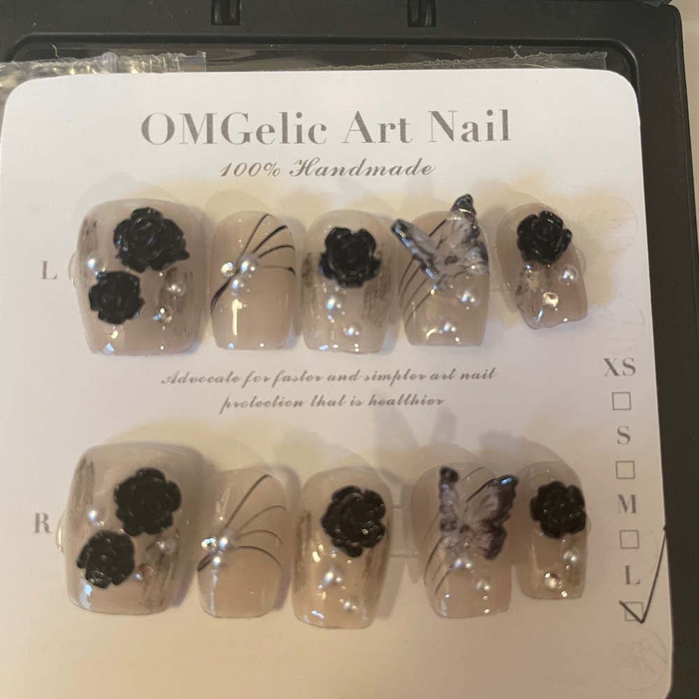 Acrylic handmade press on nails (short)